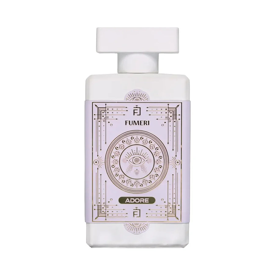 Fumeri Adore Unisex EDP 100ML – lilac and white bottle, front view
