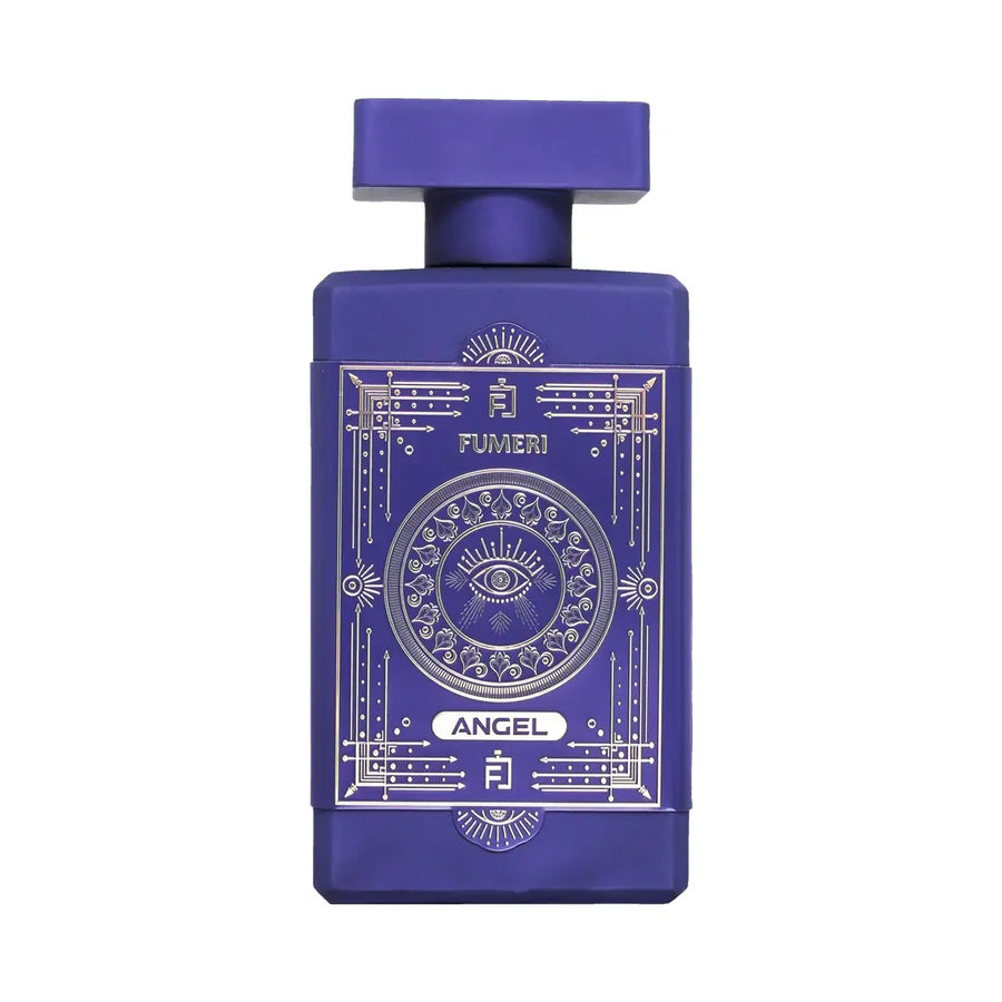 Fumeri Angel For Women EDP 100ML – purple bottle with gold detailing, front view