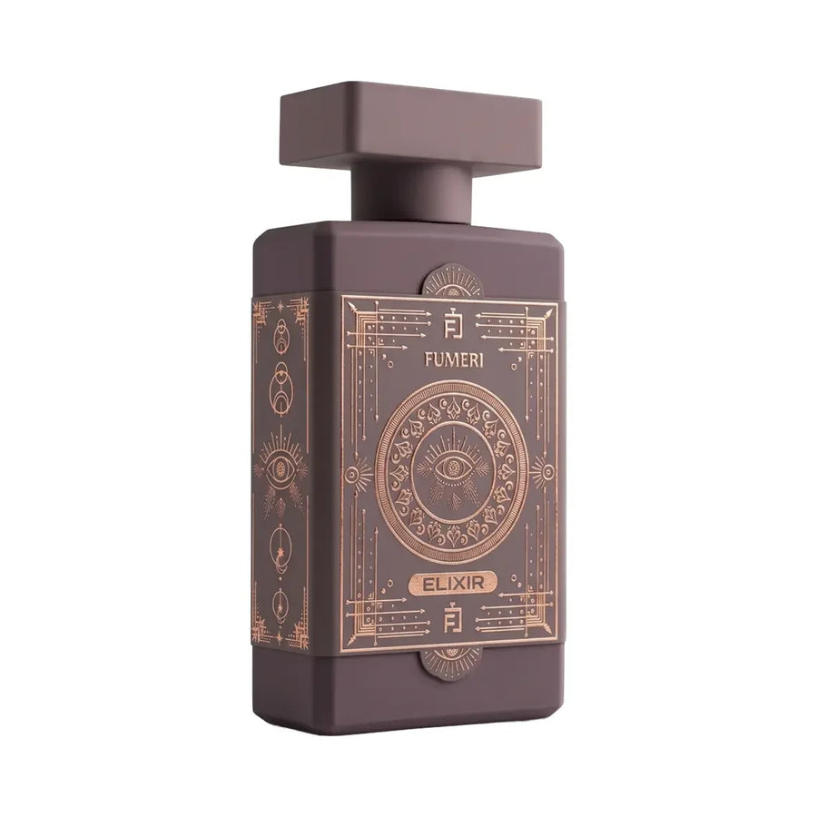 Fumeri Elixir Unisex EDP 100ML – mauve bottle, angled view showing the side