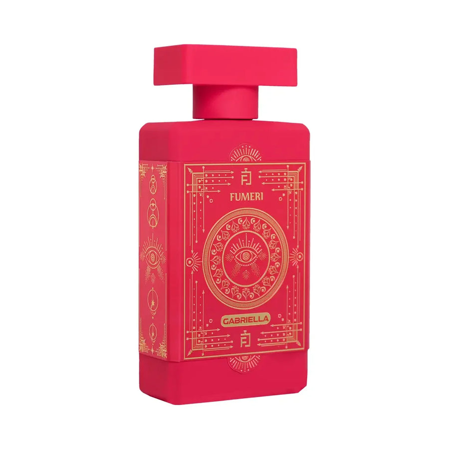 Fumeri Gabriella Eau de Parfum 100ML – pink bottle, angled view showing the side