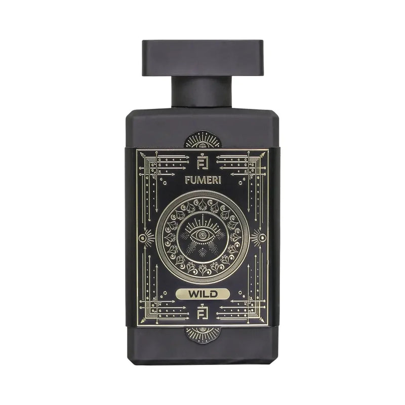 Fumeri Wild Unisex Eau De Parfum 100ML – black bottle with gold detailing, front view