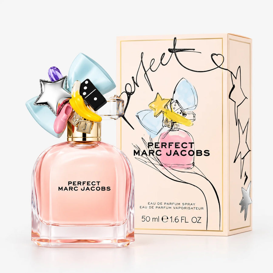 Marc Jacobs Perfect Eau de Parfum 50ml – 50 ml bottle beside its box