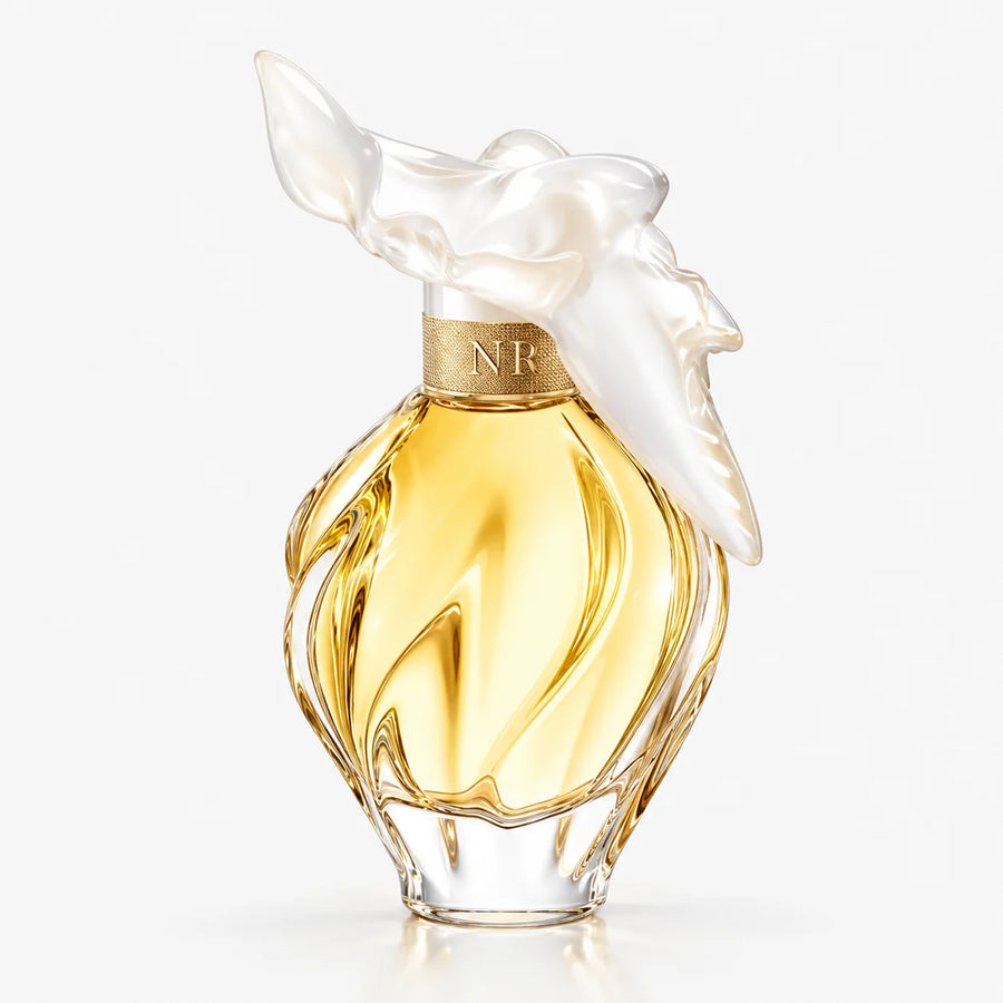 Nina Ricci L'Air du Temps Eau de Toilette– Women’s Floral Fragrance – bottle at a slight angle on a white background