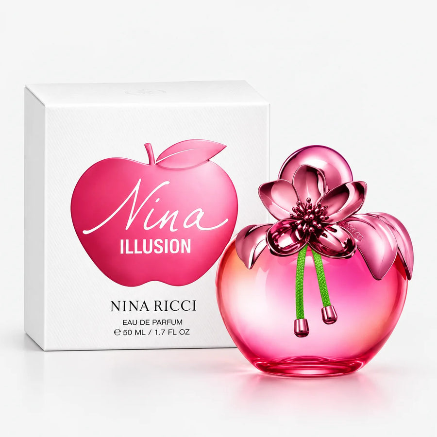 Nina Ricci Nina Illusion Eau de Parfum 50ml – bottle beside its white box