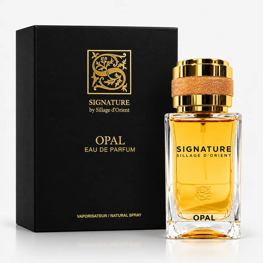 Signature Opal 100ml + 15ml Eau De Parfum – bottle beside its black gift box