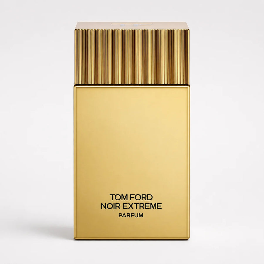 Tom Ford Noir Extreme Parfum 100ml for Men – ribbed gold bottle, front view